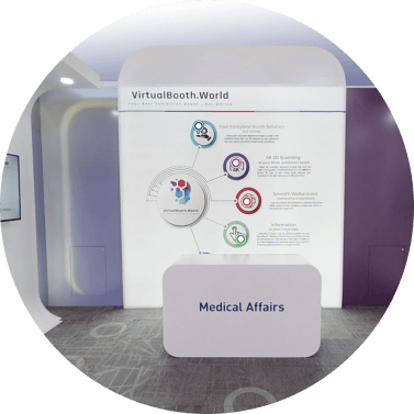 A virtual booth at a medical conference. Now is the time to embrace virtual as a natural part of the comms channel mix for every event we run.